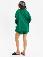 Костюм женский (блузка, шорты) MINAKU: Casual Collection, зелёный, размер 50 - Фото 8