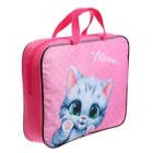 Папка для труда, А4, текстильная, 35×27×7 см «Котик мяу» - Фото 2