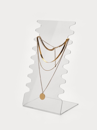 Подставка под колье, оргстекло 3 мм, 15×10×28 см, прозрачный