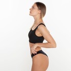 Трусы женские бразилиана бесшовные, цвет чёрный, размер S-M (42-46) - фото 24628955