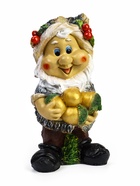 Садовая фигура из полистоуна «Гном с жёлудями», 47×26 см - Фото 2