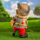 Садовая фигура из гипса «Гном с охапкой дров», 38.5×18×22 см - Фото 3