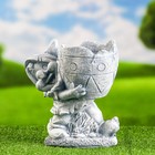 Садовая фигура "Гном с кашпо" камень, 25х24см - Фото 3