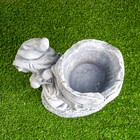 Садовая фигура "Гном с кашпо" камень, 25х24см - Фото 5
