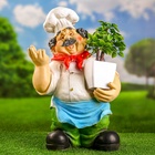 Садовая фигура из полистоуна «Повар», 28×18×48 см  (артикул 9487940)  большой выбор товаров оптом и в розницу по низким ценам с доставкой