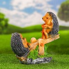 Садовая фигура "Ёжик на качелях" 35х15х28см - фото 22034684