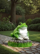 Садовая фигура из гипса «Лягушка на камне», 22×20×22 см - Фото 1