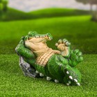 Садовая фигура "Крокодил у камня" 16х29см - Фото 2