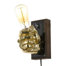 Бра "Правая рука кулак" E27 60Вт яркое золото 18х18х10 см