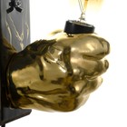 Бра "Правая рука кулак" E27 60Вт яркое золото 18х18х10 см - Фото 9