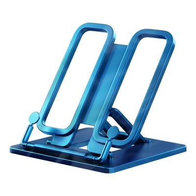 Подставка для книг пластик ErichKrause Base, Ice Metallic, синяя