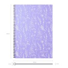 Тетрадь А4, 80л кл на спирали ErichKrause Lavender, пластиковая обложка - Фото 5