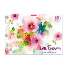 Альбом для акварели А4, 10 листов, блок 180 г/м², на клею, ErichKrause «Цветочная акварель», экстра белая, твердая подложка - Фото 1