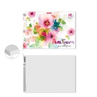 Альбом для акварели А4, 10 листов, блок 180 г/м², на клею, ErichKrause «Цветочная акварель», экстра белая, твердая подложка - Фото 2