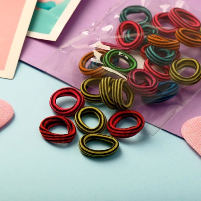 Резинки для волос «Выбражулька», набор 30 ±1 шт., d=1.4 см, ассорти полосочки