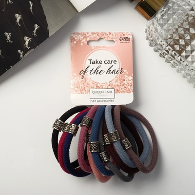 Резинки для волос «Спорт экстра», набор 10 шт., классика орнамент, 5 см