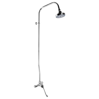 Смеситель для ванны «ЦС-СМ» СТ302405, однорычажный, тропический душ, хирургический, хром