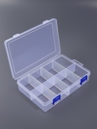 Органайзер для хранения мелочей, с подвесом, передвижные перегородки, 8 секций, 20×13.5×4.5 см, прозрачный - Фото 2