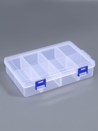 Органайзер для хранения мелочей, с подвесом, передвижные перегородки, 8 секций, 20×13.5×4.5 см, прозрачный - Фото 4