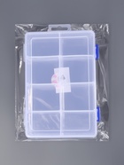 Органайзер для хранения мелочей, с подвесом, передвижные перегородки, 8 секций, 20×13.5×4.5 см, прозрачный - Фото 5