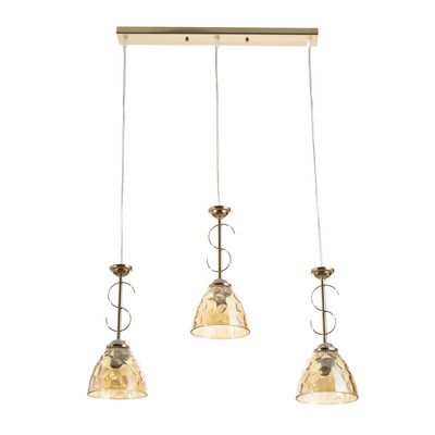 Светильник ЭкономСвет Federica 3×40 Вт Е27 золото 59×13×65(32)см