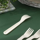 Набор столовых вилок, 6 шт, цвет бежевый - фото 43139321