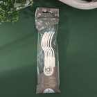 Набор столовых вилок, 6 шт, цвет бежевый - фото 43139322