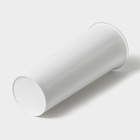 Ваза для цветов, d=11 см, h=26 см, белая - Фото 4