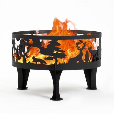 Костровая чаша «Лес», d=70 см, h=45 см, толщина стали 3 мм