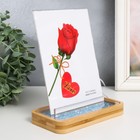 Фоторамка 13х18 см с подсветкой "Стеклянные голубые камешки" USB 16х9х20 см - фото 22035587