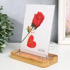 Фоторамка 13х18 см с подсветкой "Стеклянные оранжевые камешки" USB 16х9х20 см - фото 22035595