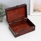 Шкатулка для украшений «Сундучок. Тайны короля», дерево, с заклёпками, бордо, 18×12×7.5 см - Фото 4