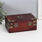 Шкатулка для украшений «Сундучок. Тайны короля», дерево, с заклёпками, бордо, 18×12×7.5 см - Фото 5