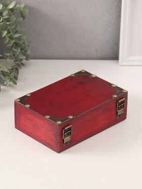 Шкатулка для украшений «Сундучок. Яснорада», дерево, с заклёпками, 18×11.5×6 см  (артикул 9339811)  большой выбор товаров оптом и в розницу по низким ценам с доставкой