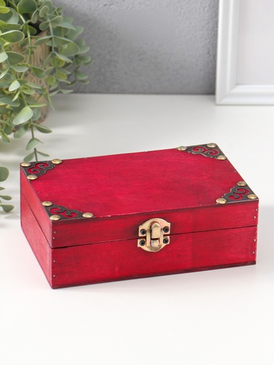 Шкатулка для украшений «Сундучок. Яснорада», дерево, с заклёпками, 18×11.5×6 см