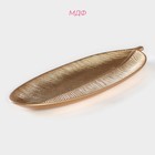 Блюдо для фруктов Доляна «Золотой лист», 49×17.5 см, золотистое - Фото 2