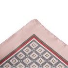 Платок текстильный, цвет пудра/серый, размер 70х70 - Фото 2