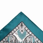 Платок текстильный, цвет бирюзовый, размер 58х58 - Фото 3