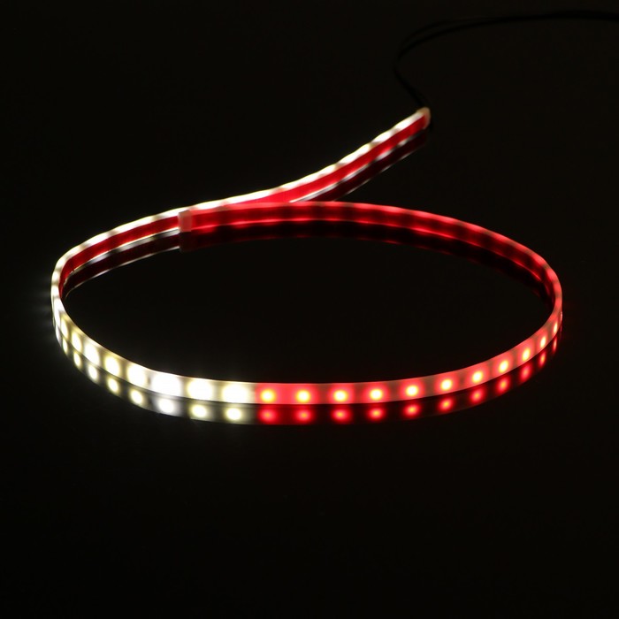 Подсветка двери, 12 В, 120 см, красно-белая, самоклеящаяся, набор 2 шт. - Фото 1