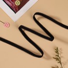 Резинка ажурная бельевая, 8 мм, 10±0.5 м, чёрная - Фото 1