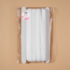 Резинка становая, с ажурным краем, 10 мм, 10±0.5 м, белая - Фото 2