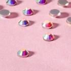 Стразы термоклеевые «Усечённый конус», с голографией, стеклянные, SS16, d=3.5 мм, 100 шт. - Фото 3