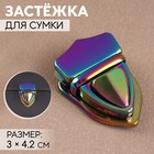 Застёжка для сумки, 3×4.2 см, разноцветная - Фото 1
