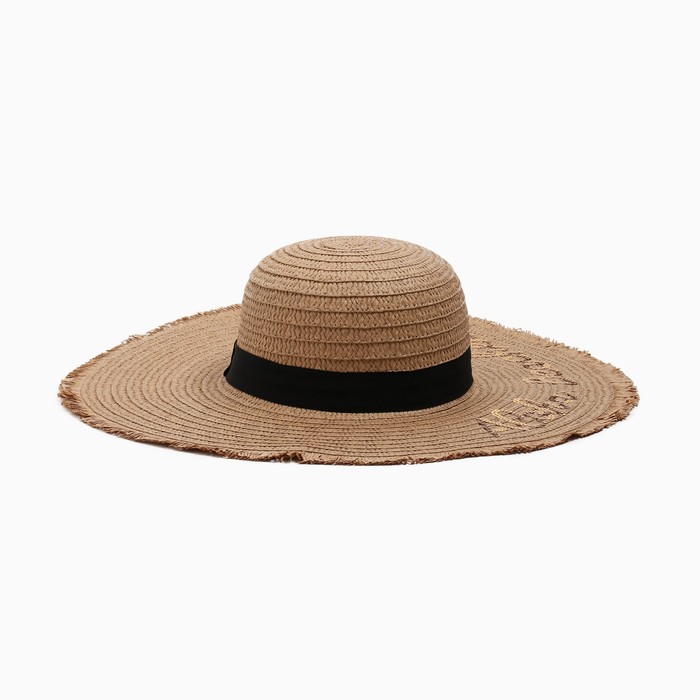 Шляпа женская MINAKU цвет коричневый, р-р 56-58 - Фото 1