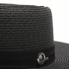 Шляпа женская с бусинами MINAKU цвет черный, р-р 56-58 - Фото 3
