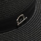 Шляпа женская с бусинами MINAKU цвет черный, р-р 56-58 - Фото 4