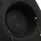 Шляпа женская с бусинами MINAKU цвет черный, р-р 56-58 - Фото 5