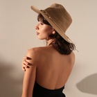 Шляпа женская летняя MINAKU цв.бежевый, размер 56-58 - Фото 2
