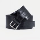 Ремень женский, ширина 6.6 см, пряжка металл, цвет чёрный  (артикул 9234548)  большой выбор товаров оптом и в розницу по низким ценам с доставкой