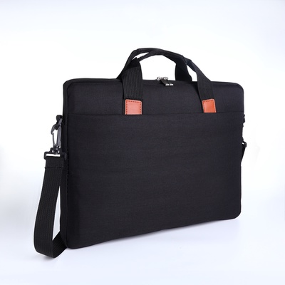 Сумка для ноутбука на молнии, наружный карман, держатель для чемодана, длинный ремень, 41×3×30 см, чёрная